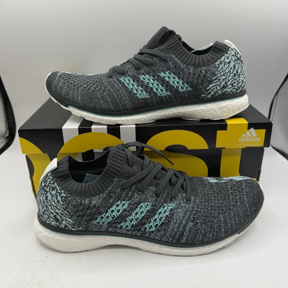 Adidas Parley x Adizero Prime Boost Shoes Mens Sz 11.5 Carbon/Blue Sprint DB1252
